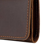 Maxbell Mens Wallet Clutch Practical Change Pouch Card Organizer Birthday Gift Purse Dark Brown