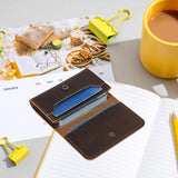 Maxbell Mens Wallet Clutch Practical Change Pouch Card Organizer Birthday Gift Purse Dark Brown