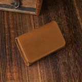 Maxbell Mens Wallet Clutch Practical Change Pouch Card Organizer Birthday Gift Purse Light Brown