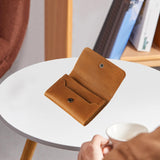 Maxbell Mens Wallet Clutch Practical Change Pouch Card Organizer Birthday Gift Purse Light Brown