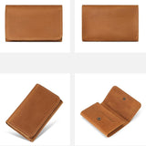 Maxbell Mens Wallet Clutch Practical Change Pouch Card Organizer Birthday Gift Purse Light Brown