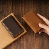 Maxbell Mens Wallet Clutch Practical Change Pouch Card Organizer Birthday Gift Purse Light Brown