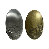 Maxbell Western Belt Buckle Accessory Retro Style for Wedding Valentine Day Birthday Ancient Tin Color