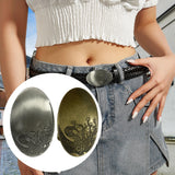 Maxbell Western Belt Buckle Accessory Retro Style for Wedding Valentine Day Birthday Ancient Tin Color