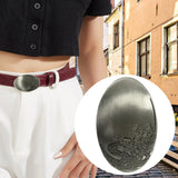 Maxbell Western Belt Buckle Accessory Retro Style for Wedding Valentine Day Birthday Ancient Tin Color