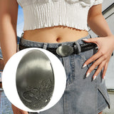 Maxbell Western Belt Buckle Accessory Retro Style for Wedding Valentine Day Birthday Ancient Tin Color