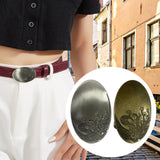 Maxbell Western Belt Buckle Accessory Retro Style for Wedding Valentine Day Birthday Ancient Tin Color