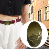 Maxbell Western Belt Buckle Accessory Retro Style for Wedding Valentine Day Birthday Bronze