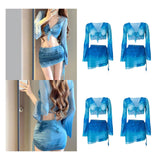 Maxbell Womens Bikini Set with Tie Front Cover up for Club Water Activities Vacation S