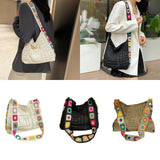 Maxbell Crochet Tote Bag Pouch Knitted Women Shoulder Bag for Outdoor Party Birthday Beige