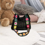 Maxbell Crochet Tote Bag Pouch Knitted Women Shoulder Bag for Outdoor Party Birthday Black