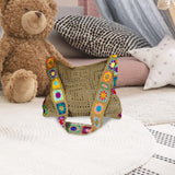 Maxbell Crochet Tote Bag Pouch Knitted Women Shoulder Bag for Outdoor Party Birthday Khaki