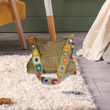 Maxbell Crochet Tote Bag Pouch Knitted Women Shoulder Bag for Outdoor Party Birthday Khaki