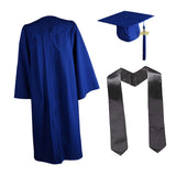 Maxbell Graduation Gown Cap Set Soft for Club Academic Commencements Honor Societies Blue