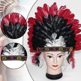 Maxbell Indian Feather Headdress Photo Props Headpiece for Party Halloween Role Play