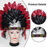 Maxbell Indian Feather Headdress Photo Props Headpiece for Party Halloween Role Play