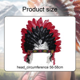 Maxbell Indian Feather Headdress Photo Props Headpiece for Party Halloween Role Play