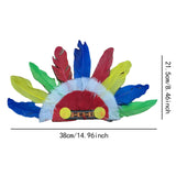 Maxbell Kids Faux Feather Indian Headband Lightweight Multipurpose Handmade Colorful