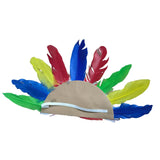Maxbell Kids Faux Feather Indian Headband Lightweight Multipurpose Handmade Colorful