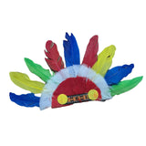 Maxbell Kids Faux Feather Indian Headband Lightweight Multipurpose Handmade Colorful