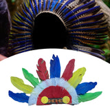 Maxbell Kids Faux Feather Indian Headband Lightweight Multipurpose Handmade Colorful