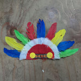 Maxbell Kids Faux Feather Indian Headband Lightweight Multipurpose Handmade Colorful