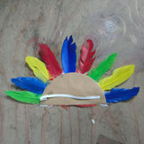 Maxbell Kids Faux Feather Indian Headband Lightweight Multipurpose Handmade Colorful