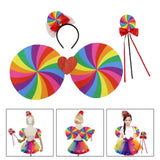 Maxbell Girls Layered Rainbow Tutu Skirt Costumes for Easter Cosplay Party Christmas 3 Pieces