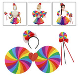 Maxbell Girls Layered Rainbow Tutu Skirt Costumes for Easter Cosplay Party Christmas 3 Pieces