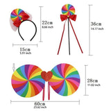 Maxbell Girls Layered Rainbow Tutu Skirt Costumes for Easter Cosplay Party Christmas 3 Pieces