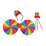 Maxbell Girls Layered Rainbow Tutu Skirt Costumes for Easter Cosplay Party Christmas 3 Pieces