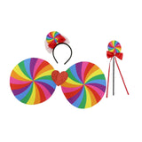 Maxbell Girls Layered Rainbow Tutu Skirt Costumes for Easter Cosplay Party Christmas 3 Pieces