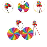 Maxbell Girls Layered Rainbow Tutu Skirt Costumes for Easter Cosplay Party Christmas 3 Pieces