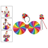 Maxbell Girls Layered Rainbow Tutu Skirt Costumes for Easter Cosplay Party Christmas 3 Pieces