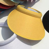 Maxbell Sun Visor Hat Comfortable Lightweight Clip on Visor for Tennis Beach Cycling Yellow