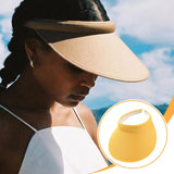 Maxbell Sun Visor Hat Comfortable Lightweight Clip on Visor for Tennis Beach Cycling Yellow
