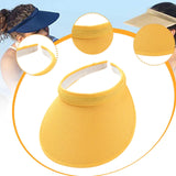 Maxbell Sun Visor Hat Comfortable Lightweight Clip on Visor for Tennis Beach Cycling Yellow