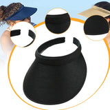 Maxbell Sun Visor Hat Comfortable Lightweight Clip on Visor for Tennis Beach Cycling Black