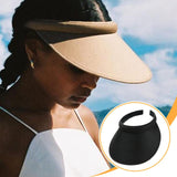 Maxbell Sun Visor Hat Comfortable Lightweight Clip on Visor for Tennis Beach Cycling Black