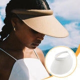 Maxbell Sun Visor Hat Comfortable Lightweight Clip on Visor for Tennis Beach Cycling White