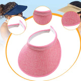 Maxbell Sun Visor Hat Comfortable Lightweight Clip on Visor for Tennis Beach Cycling Pink