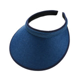 Maxbell Sun Visor Hat Comfortable Lightweight Clip on Visor for Tennis Beach Cycling Dark Blue