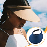 Maxbell Sun Visor Hat Comfortable Lightweight Clip on Visor for Tennis Beach Cycling Dark Blue