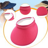 Maxbell Sun Visor Hat Comfortable Lightweight Clip on Visor for Tennis Beach Cycling Rose Red