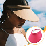 Maxbell Sun Visor Hat Comfortable Lightweight Clip on Visor for Tennis Beach Cycling Rose Red