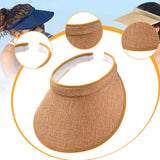 Maxbell Sun Visor Hat Comfortable Lightweight Clip on Visor for Tennis Beach Cycling Khaki