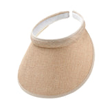 Maxbell Sun Visor Hat Comfortable Lightweight Clip on Visor for Tennis Beach Cycling Beige