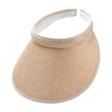 Maxbell Sun Visor Hat Comfortable Lightweight Clip on Visor for Tennis Beach Cycling Beige