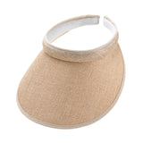 Maxbell Sun Visor Hat Comfortable Lightweight Clip on Visor for Tennis Beach Cycling Beige