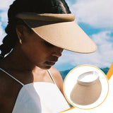 Maxbell Sun Visor Hat Comfortable Lightweight Clip on Visor for Tennis Beach Cycling Beige